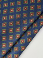 Rubinacci - 8cm Printed Silk-Twill Tie - Blue