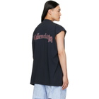 Balenciaga Black Spiral Crest T-Shirt