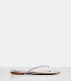 Gianvito Rossi India metallic leather thong sandals
