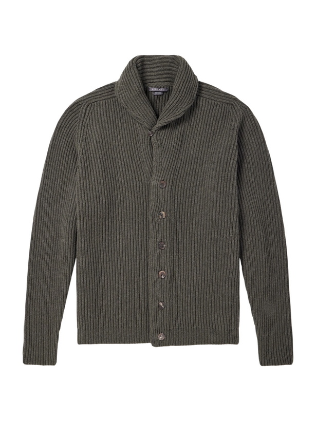 Photo: Begg & Co - Yacht Cashmere Cardigan - Green