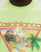 Casablanca Afro Cubism Tennis Club Printed T Shirt Green - Mens - Shortsleeves