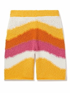 Marni - Straight-Leg Crochet-Knit Striped Cotton Shorts - Multi