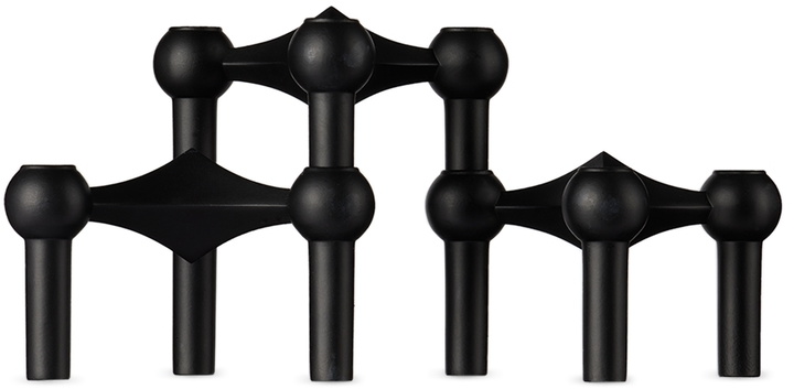 Photo: STOFF Nagel Black Zinc Candle Holder Set