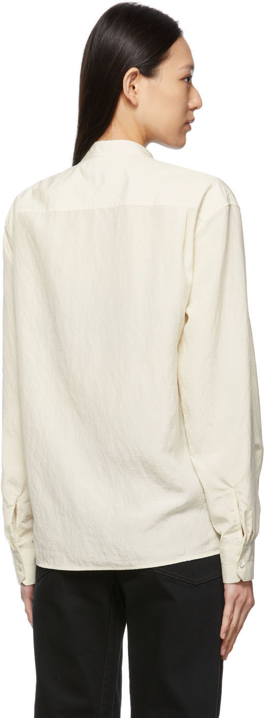Lemaire Off-White Silk Wrapover Shirt Lemaire