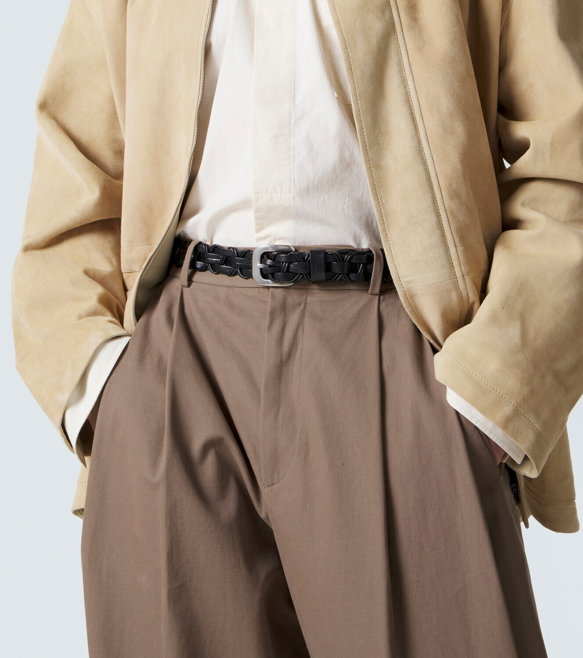 The Row Cord woven leather belt
