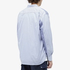 Comme Des Garçons Homme Men's Patchwork Stripe Gingham Shirt in White/Navy