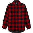 Vetements Men's Flannel Shirt Jacket in Red/Black Check