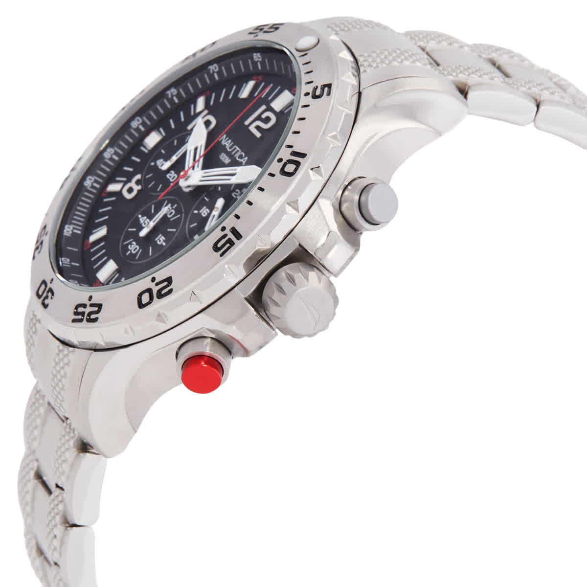 Nautica Nst Chronograph Quartz Black Dial Mens Watch N19508G
