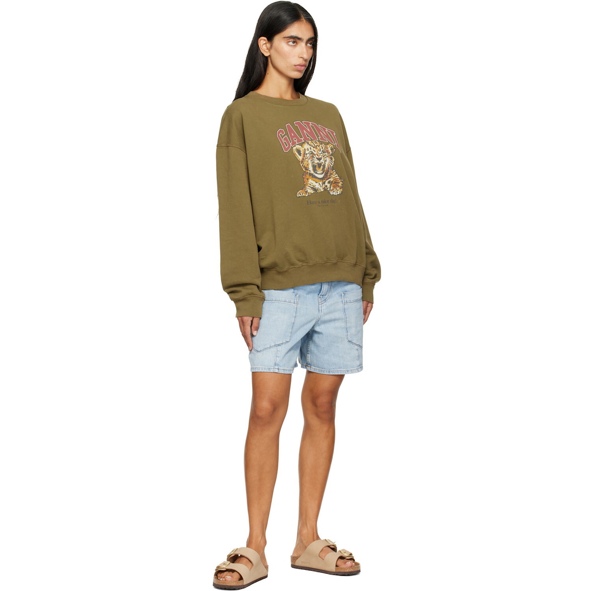 Birkenstock Beige Regular Arizona Big Buckle Nubuck Sandals