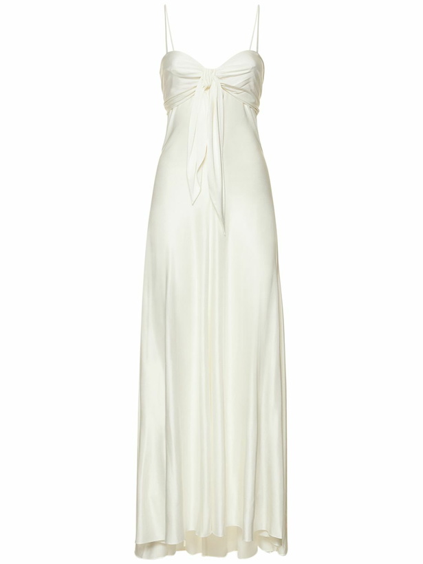 Photo: ALEXANDRE VAUTHIER Shiny Jersey Long Dress with Bow