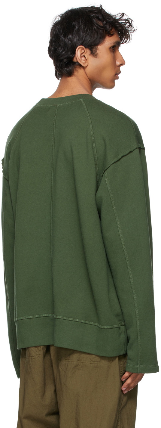 Ambush Green Waffle Knit Crewneck Sweater Ambush