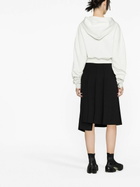 OFF-WHITE - Cropped Cotton Hoodie