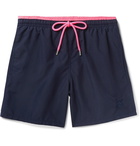 Vilebrequin - Moka Mid-Length Embroidered Swim Shorts - Navy