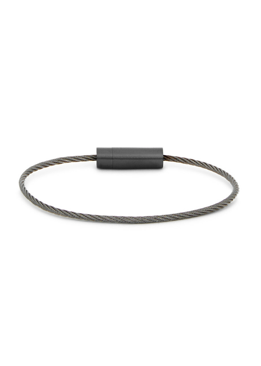 LE Gramme 5g Brushed Black Ceramic Cable Bracelet