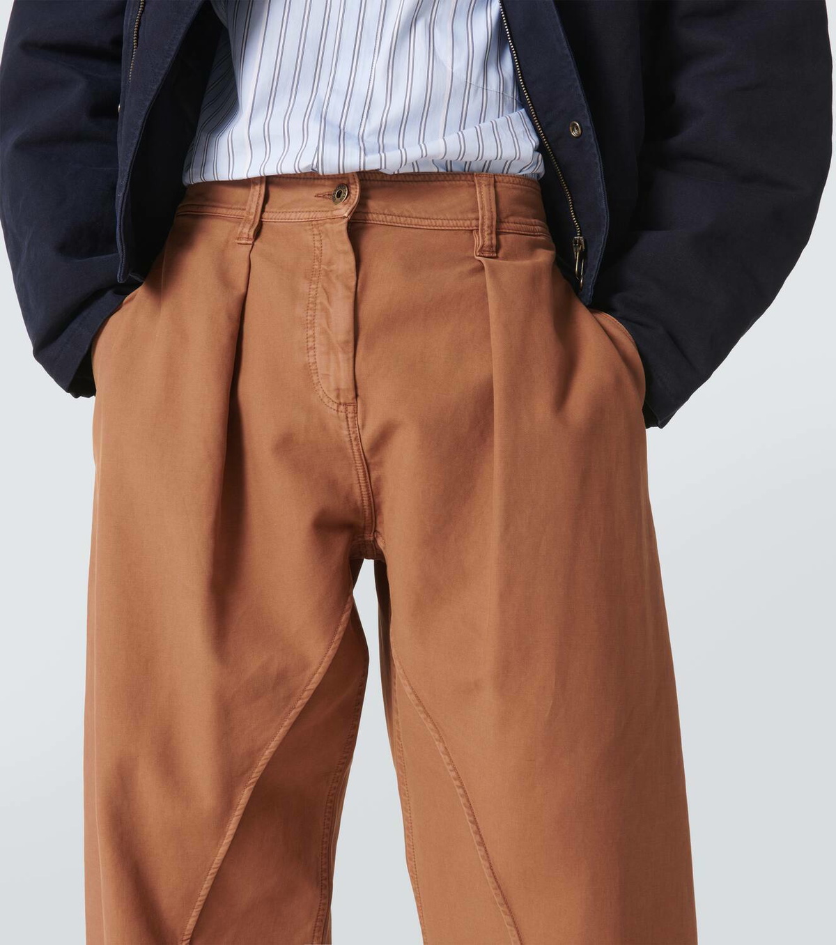 JW Anderson Twisted Seam cotton barrel-leg pants JW Anderson