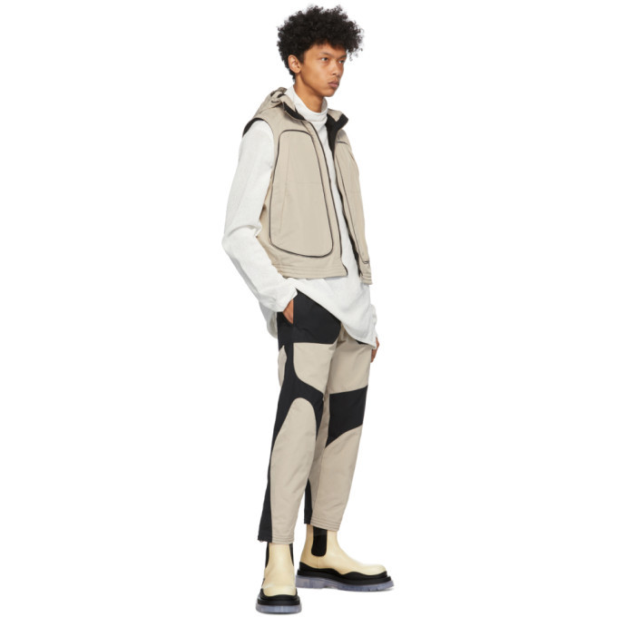 Arnar Mar Jonsson Black and Beige Overdyed Patch Track Trousers