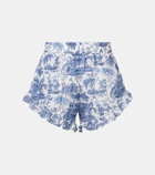 Staud Boyana printed cotton toile shorts