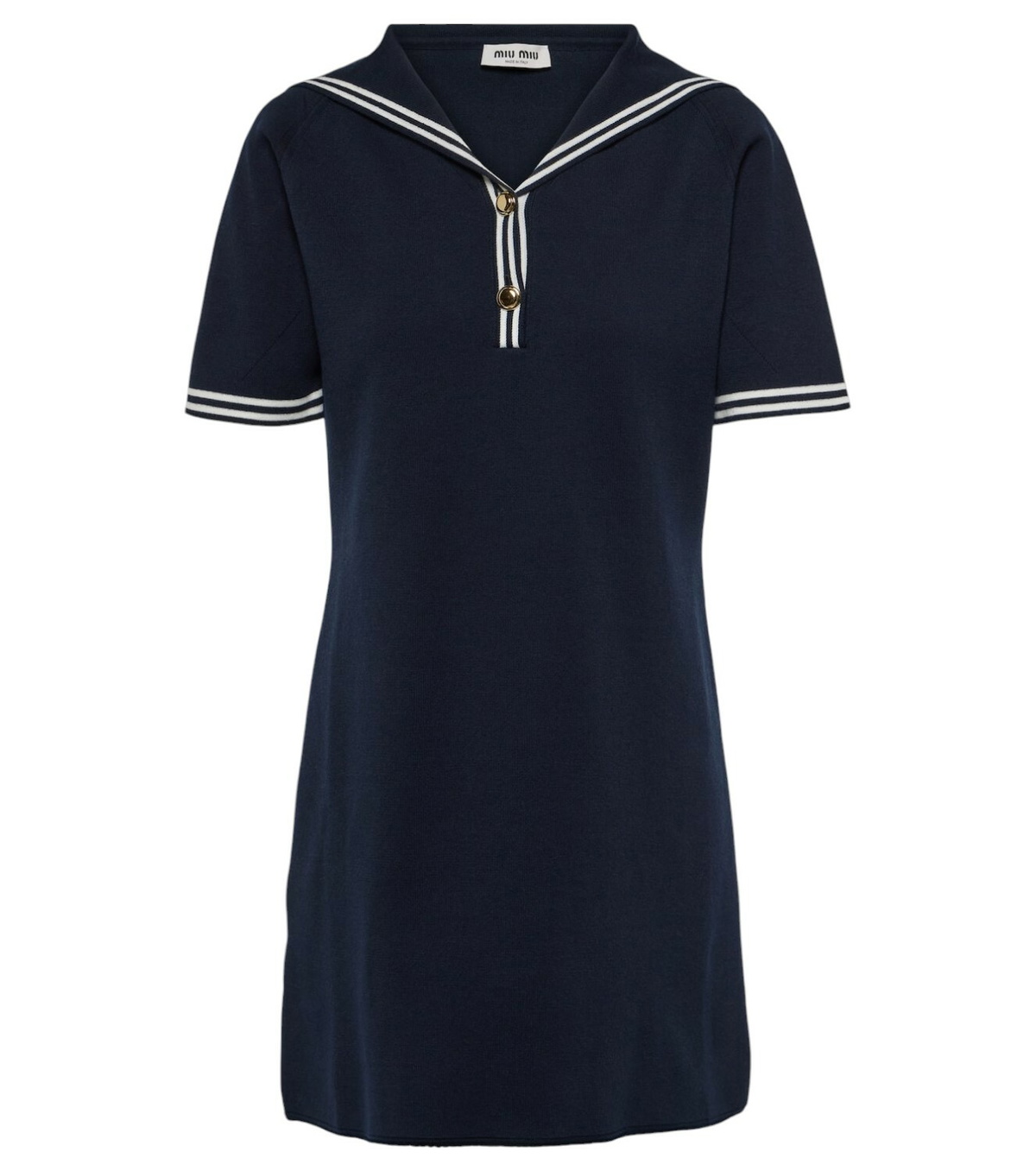 ワンピース Miu Miu Dark Blue Stretch Silk Blend Dress Miu Miu Dark Blue Stretch Silk Blend Dress Miu Miu