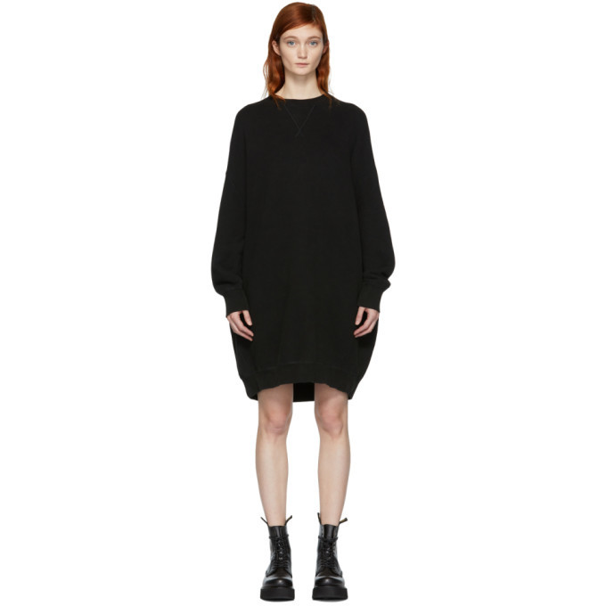 R13 Black Grunge Sweatshirt Dress R13