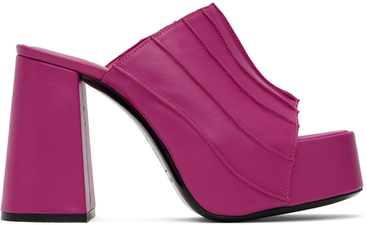 Photo: BY FAR SSENSE Exclusive Pink Brad Heeled Sandals