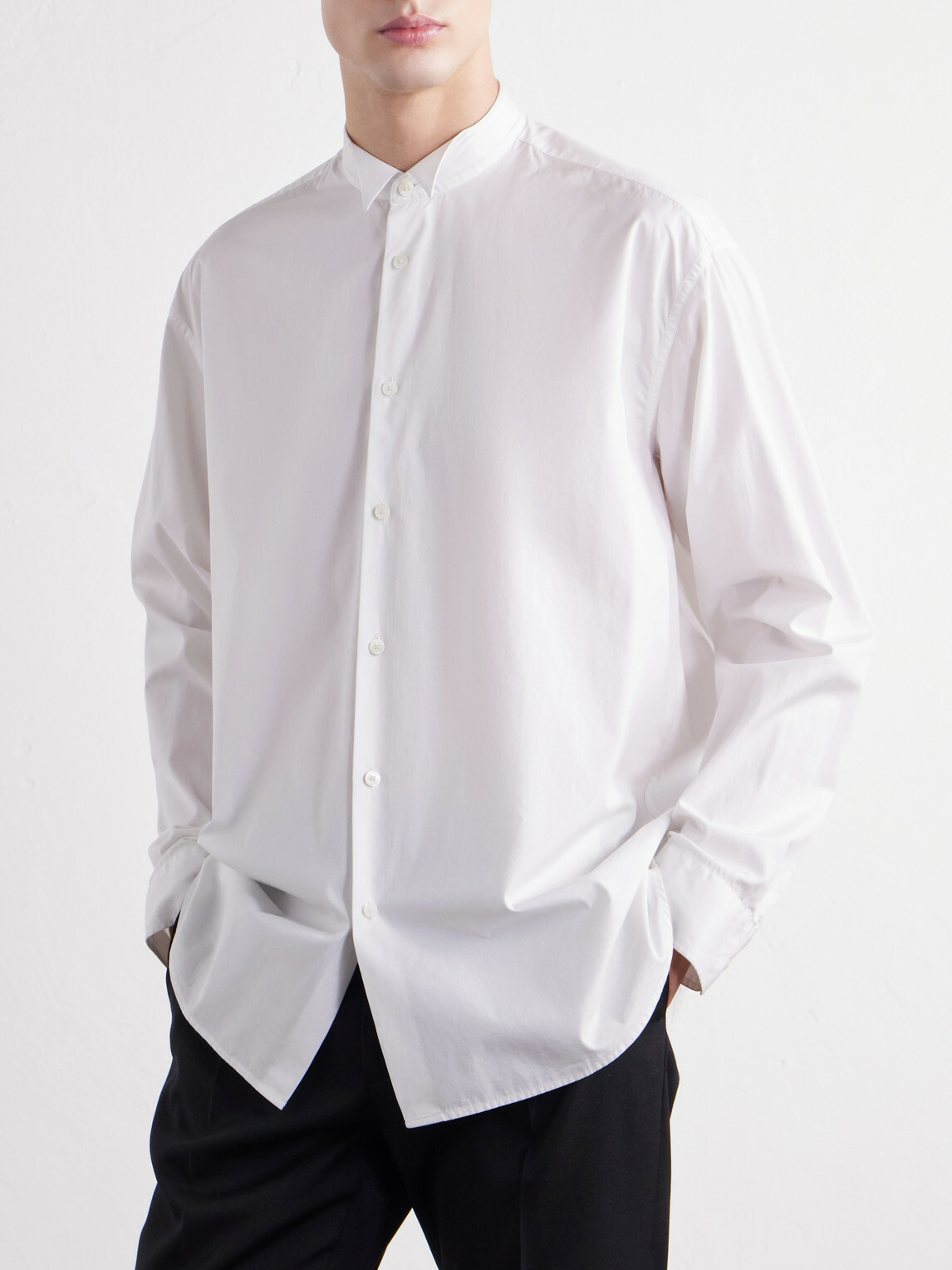 TOTEME - Relaxed Cotton-Poplin Shirt - White
