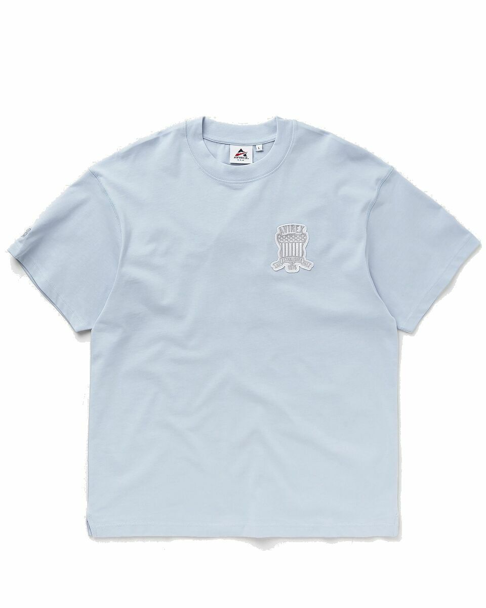 Photo: Avirex Lenox T Shirt Blue - Mens - Shortsleeves