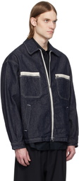 Comme des Garçons Homme Navy Garment Washed Denim Jacket
