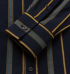 Bottega Veneta - Slim-Fit Striped Cotton-Poplin Shirt - Men - Navy