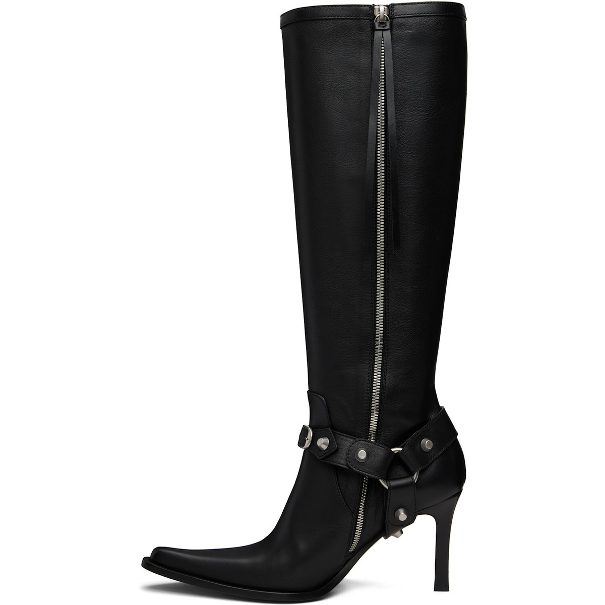 Balenciaga Black City Harness Tall Boots