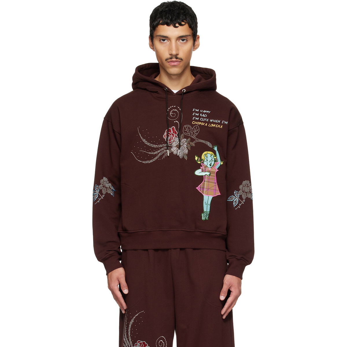 Chopova Lowena Brown Feelings Awe Hoodie