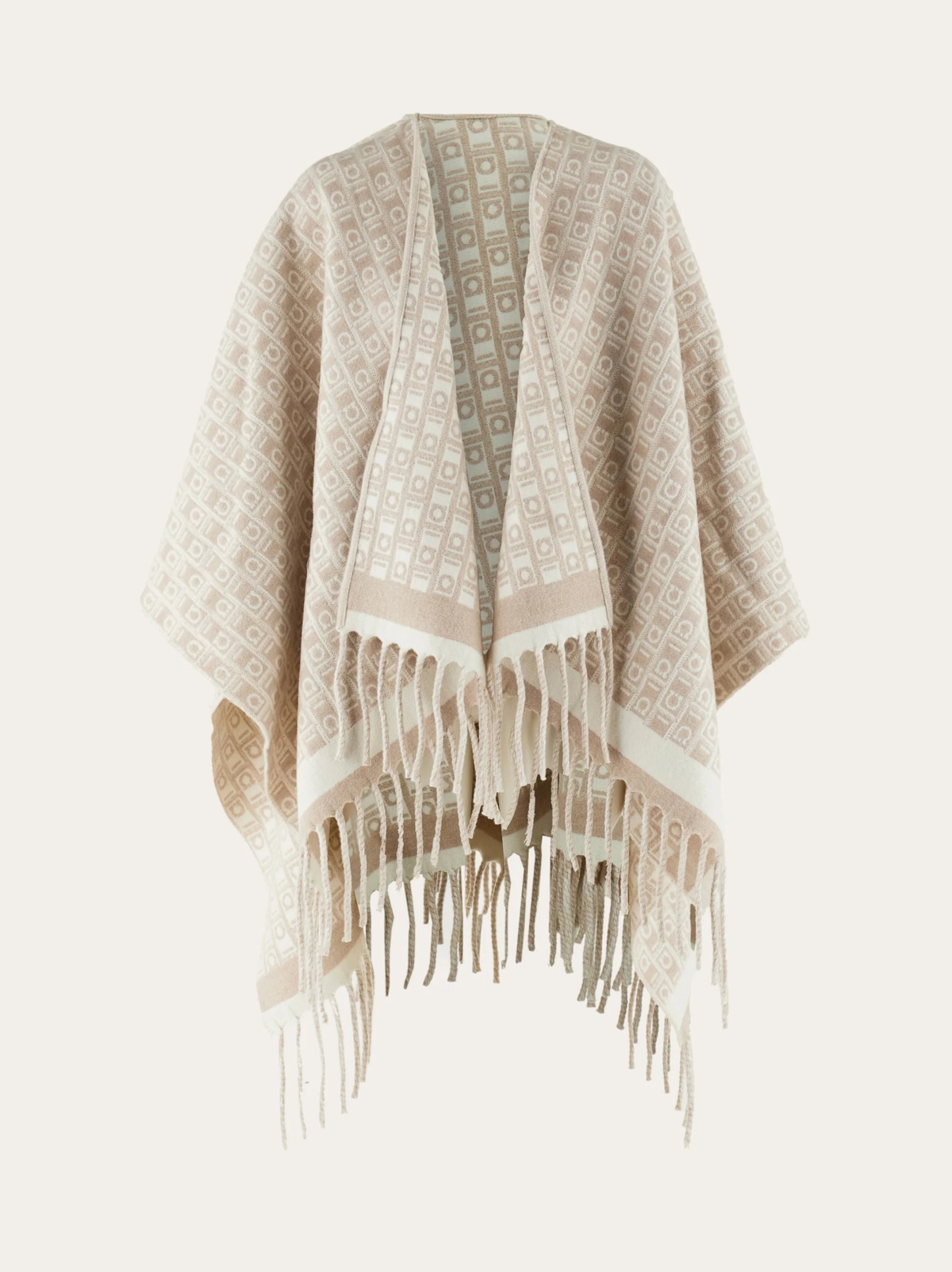 Ferragamo Womens Ferragamo Monogram cape in White