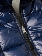 Pop Trading Company - Reversible Quilted Padded Glossed-Nylon and Shell Hooded Jacket - Blue
