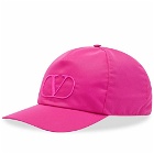 Valentino Men's Nylon Logo Baseball Cap in Pink Pp