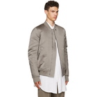 Rick Owens Grey Down Flight Bomber Jacket