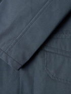 Yves Salomon - Iconic Shearling-Trimmed Padded Cotton-Blend Twill Down Parka - Blue