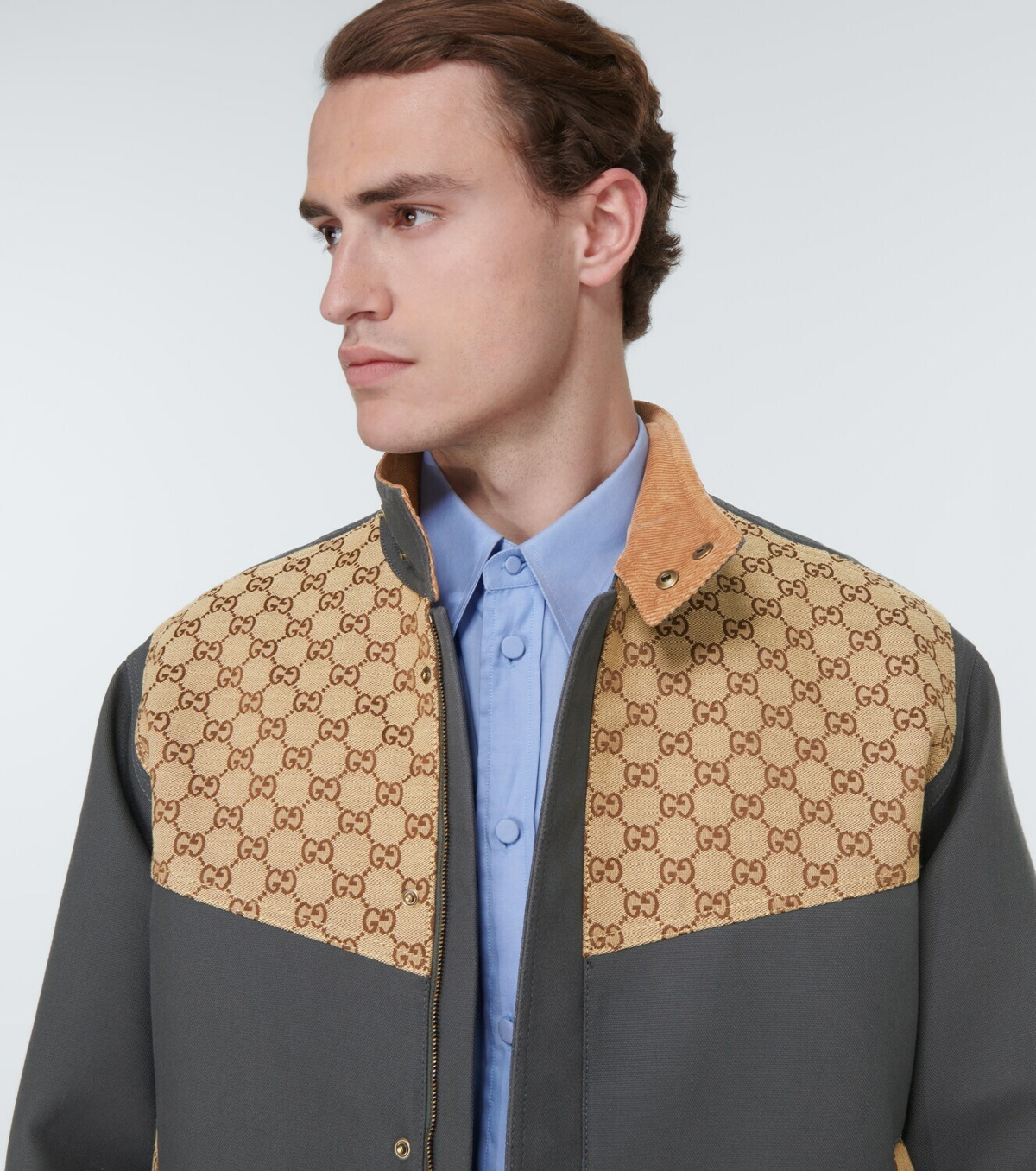 Buy Gucci Brown GG Monogram Goose-down Jacket in Canvas for MEN in