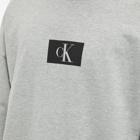 Calvin Klein Men's Box Logo Crew Sweat in Grey Heather