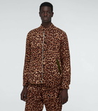 Sacai - Leopard Shrivel wool shirt