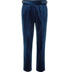 Rubinacci - Manny Pleated Cotton-Blend Corduroy Trousers - Blue