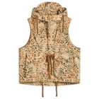Engineered Garments Men's Field Vest in Brown Leopard Print