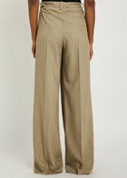 Calvin Klein Fernanda Wide-leg Wool-blend Trousers Light Brown