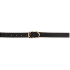 Ernest W. Baker Black and Gold Buckle Belt