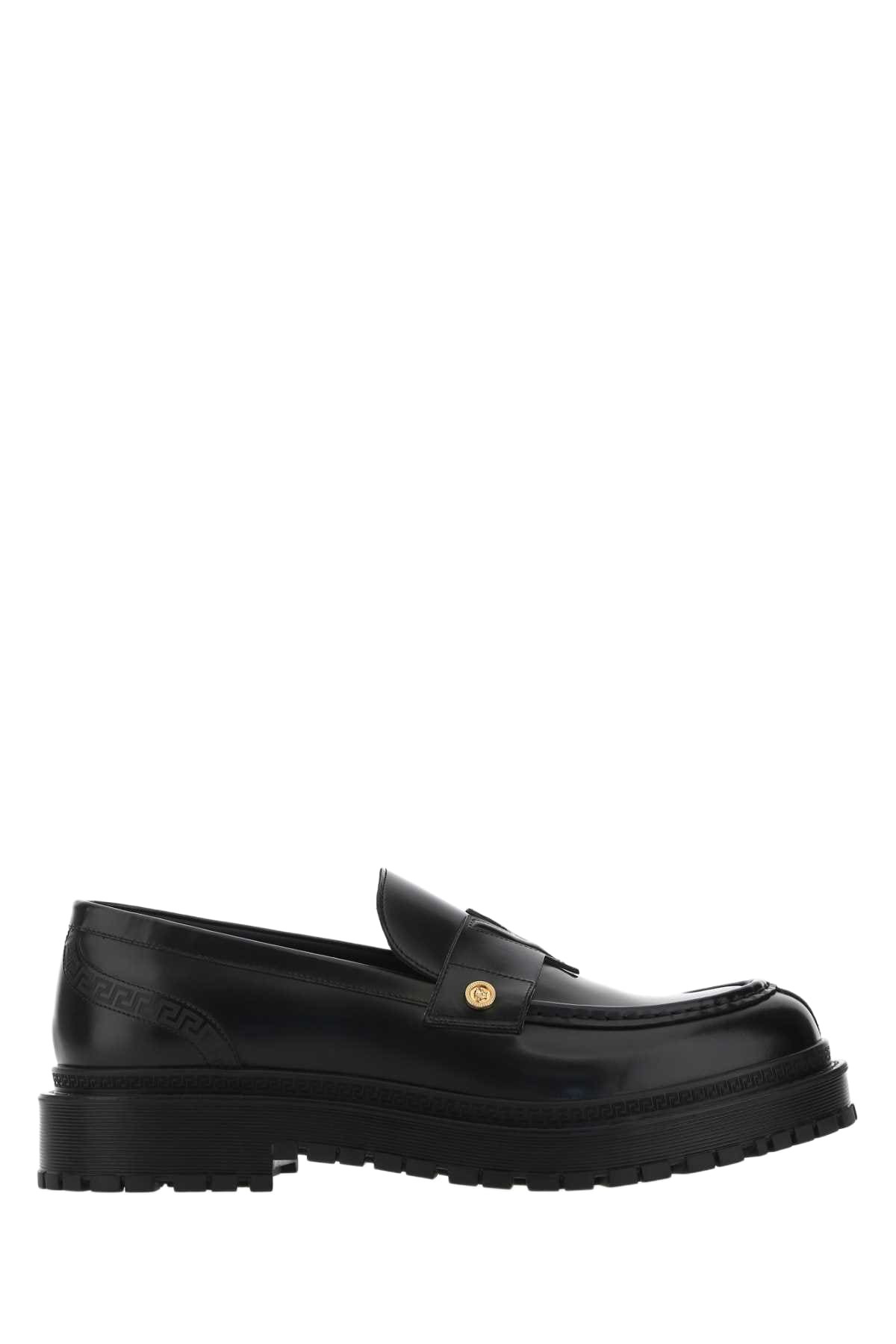 Versace Black Versace With Love Loafers Versace