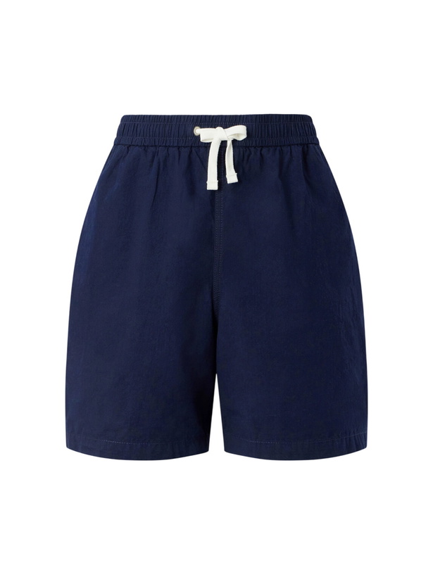 Photo: Drake's - Straight-Leg Cotton Drawstring Shorts - Blue