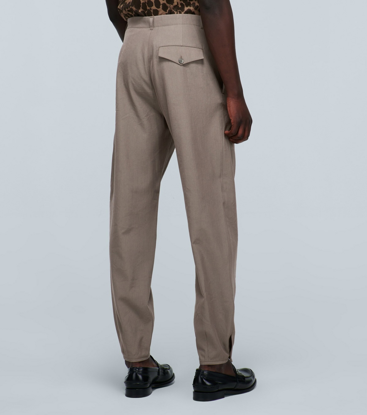Rochas - Buttoned wool-blend pants