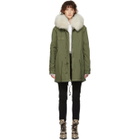 Mr and Mrs Italy Green Midi Canvas Parka