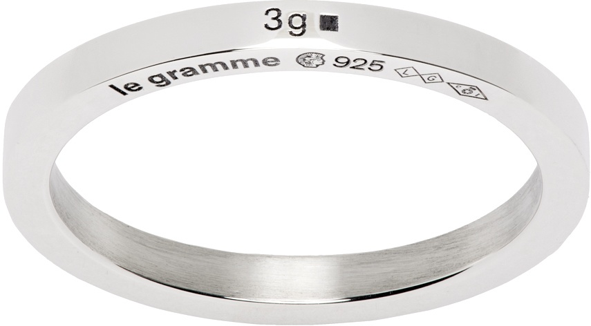 Le Gramme Silver 'La 3g' Ribbon Ring