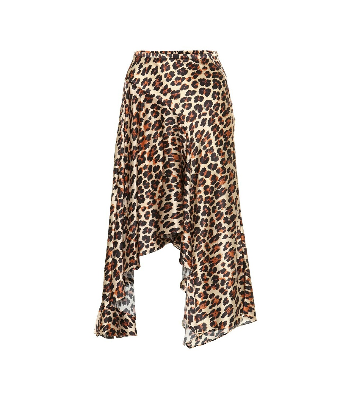 Caroline Constas Leopard-print silk-satin midi skirt