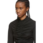 Edit Black Ruched High Neck T-Shirt