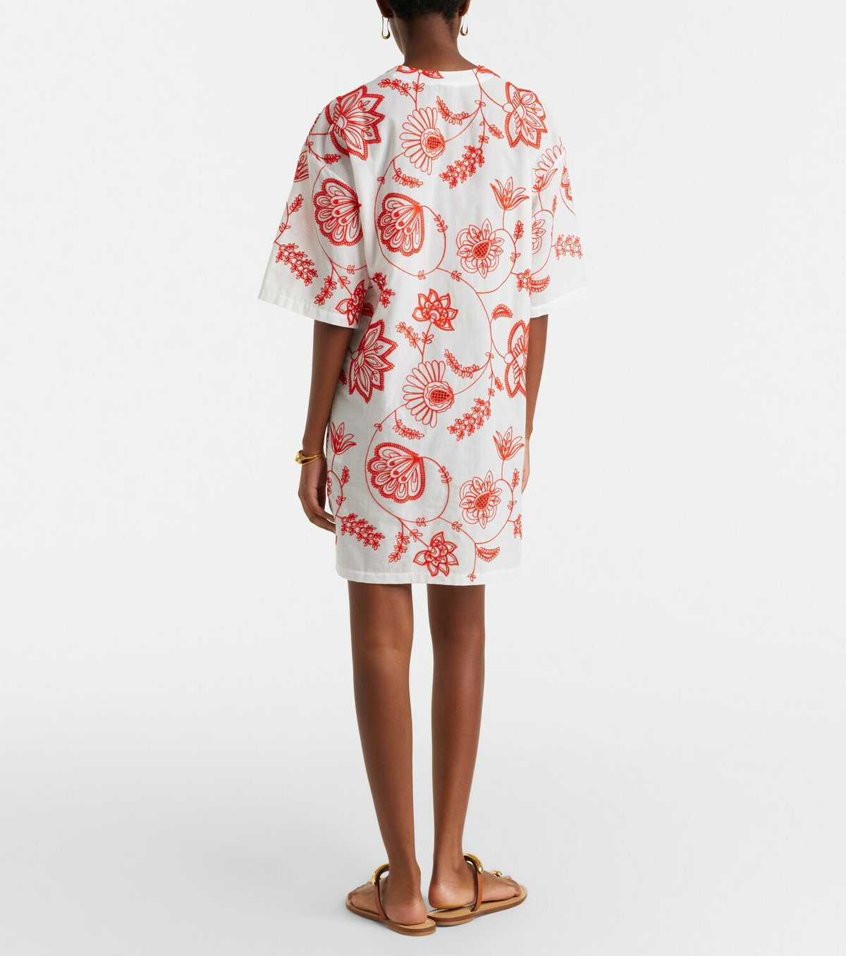 Eres Levia embroidered cotton-blend minidress